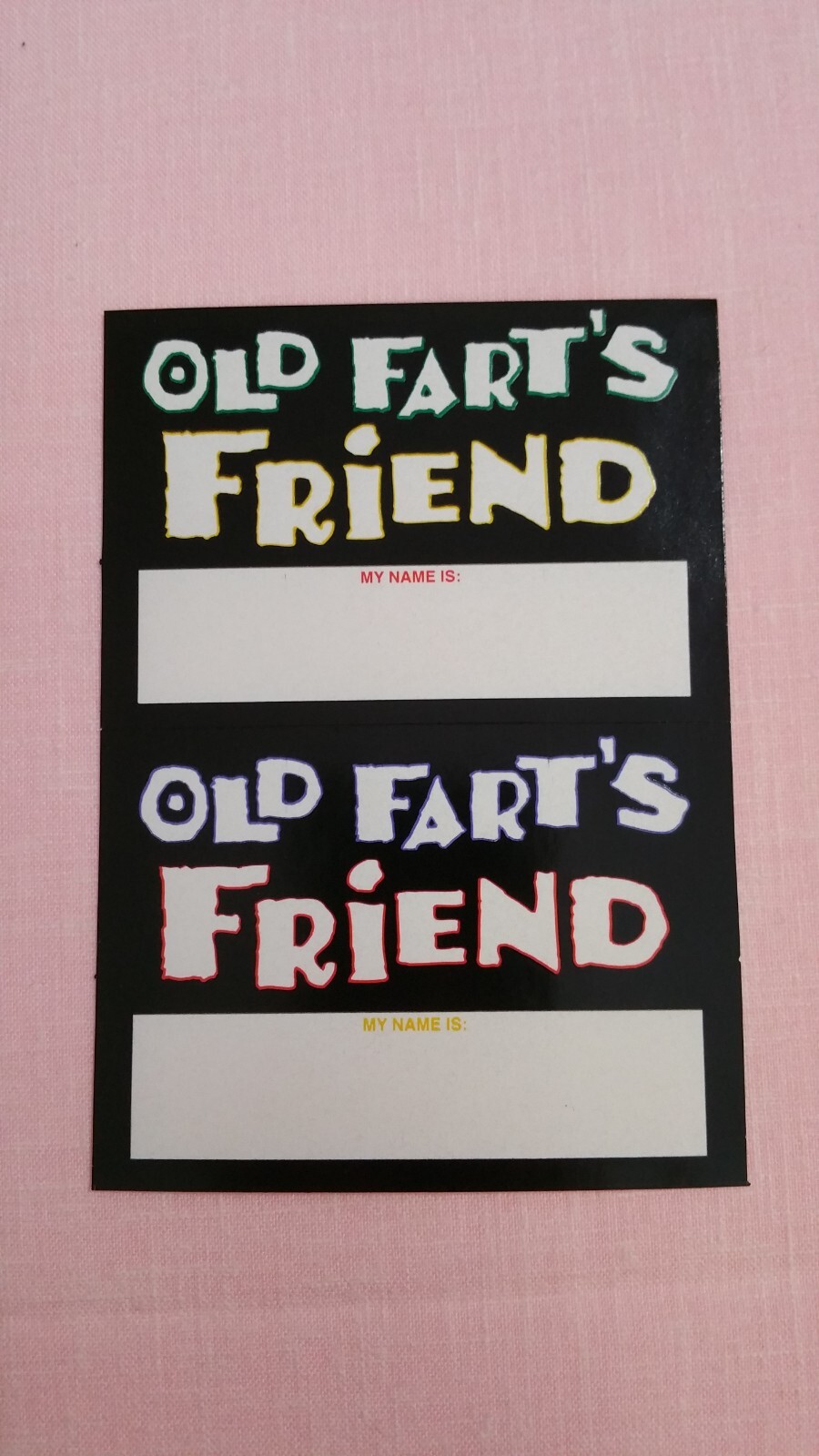 OLD FART NAME TAGS NO.45090 20 BADGES BY GOOFYGADGETS – NEW
