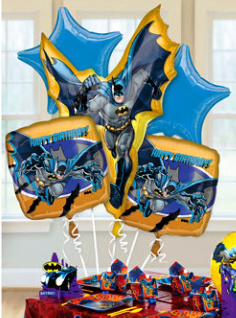 Batman Birthday Party Balloon Bouquet