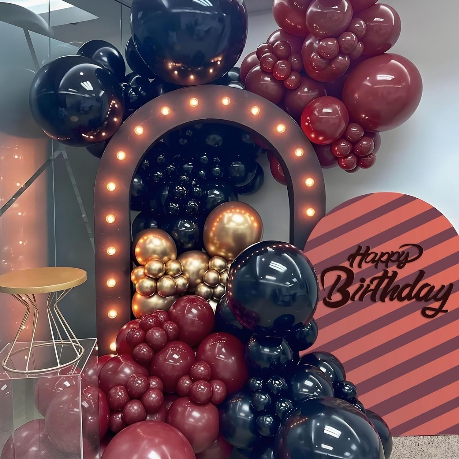 50PCS Burgundy Balloons 12 Inch Maroon Party Balloons for Birthday Wedding Free