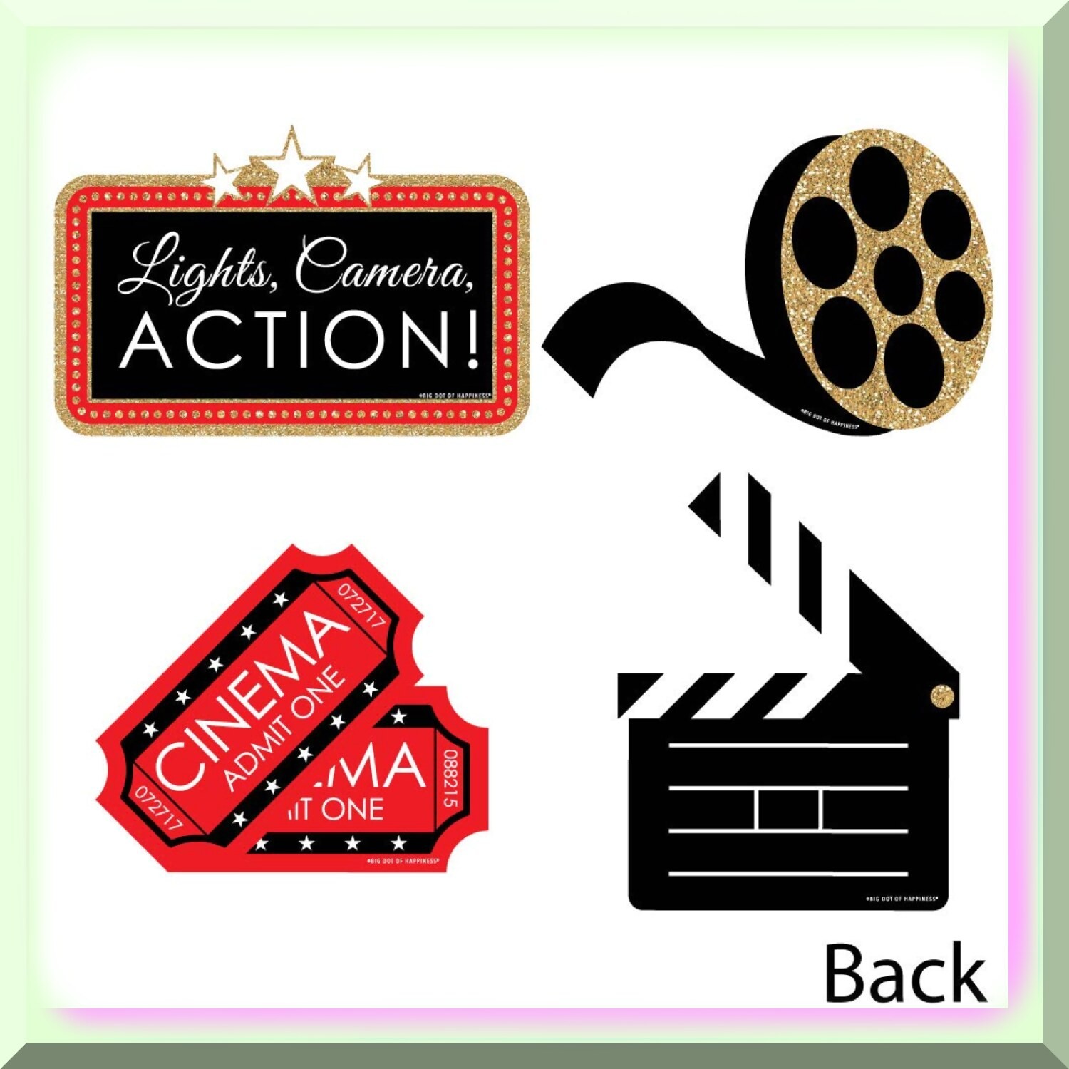 Movie Night Decorations with Red Carpet Cut Outs