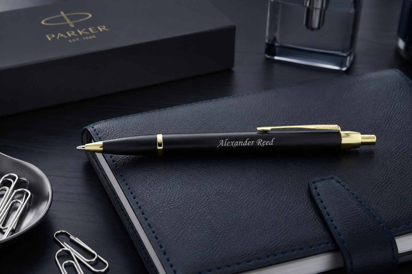 Personalized Bamboo Wood Ballpoint Pen Executive Custom Engraved Christmas Gift