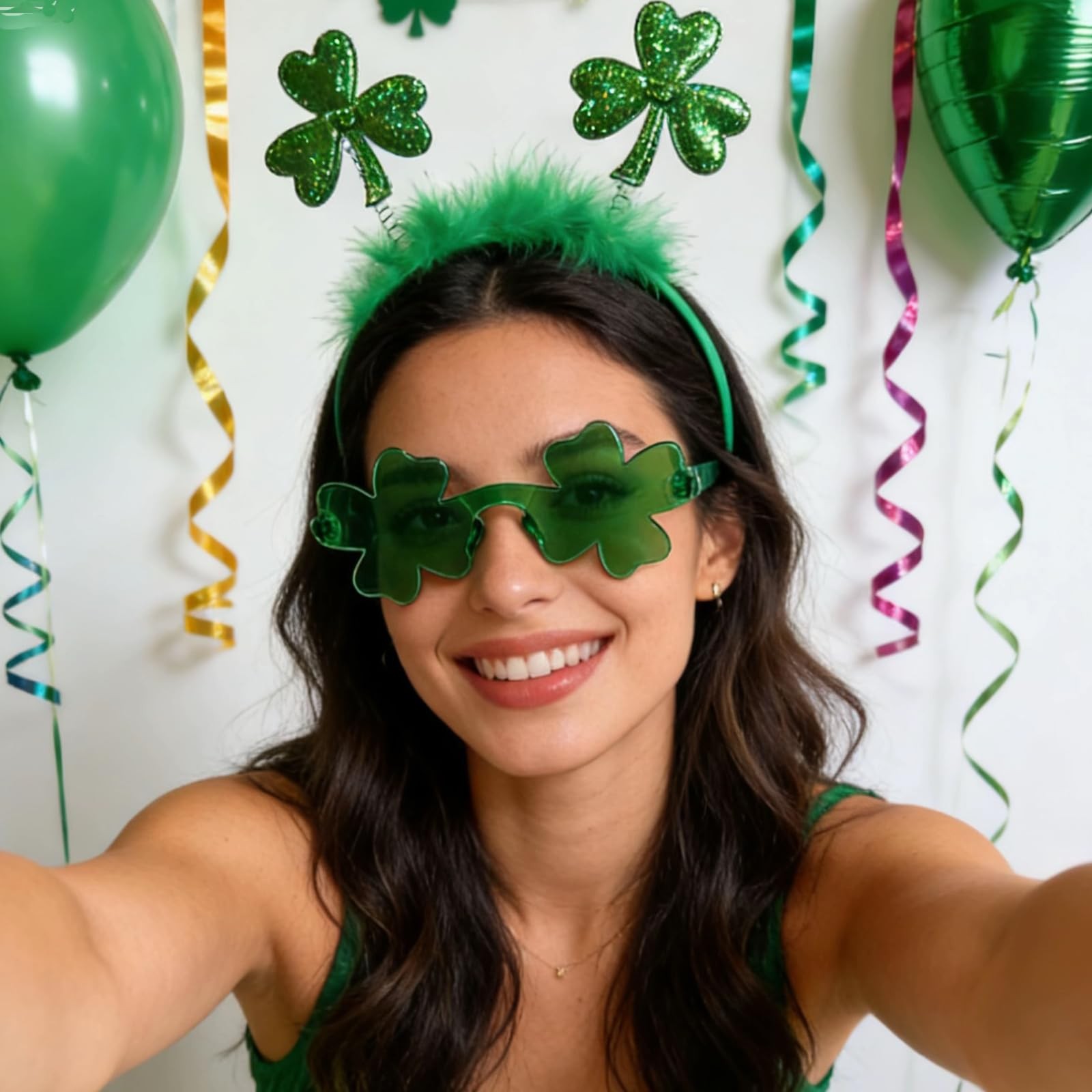 St Patrick’s Day Party Favors Set, St. Patricks Shamrock Multicolor