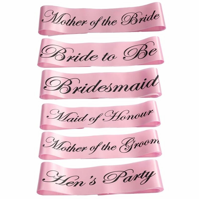Bride to Be Sash, Bachelorette Hen Party Bridal Shower Supplies Wedding Decor