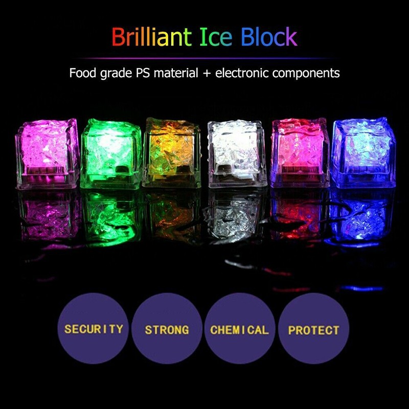 Lots Light Up Ice Cubes Color Changing Led Ice Cubes for Drinks Glow in the Dark