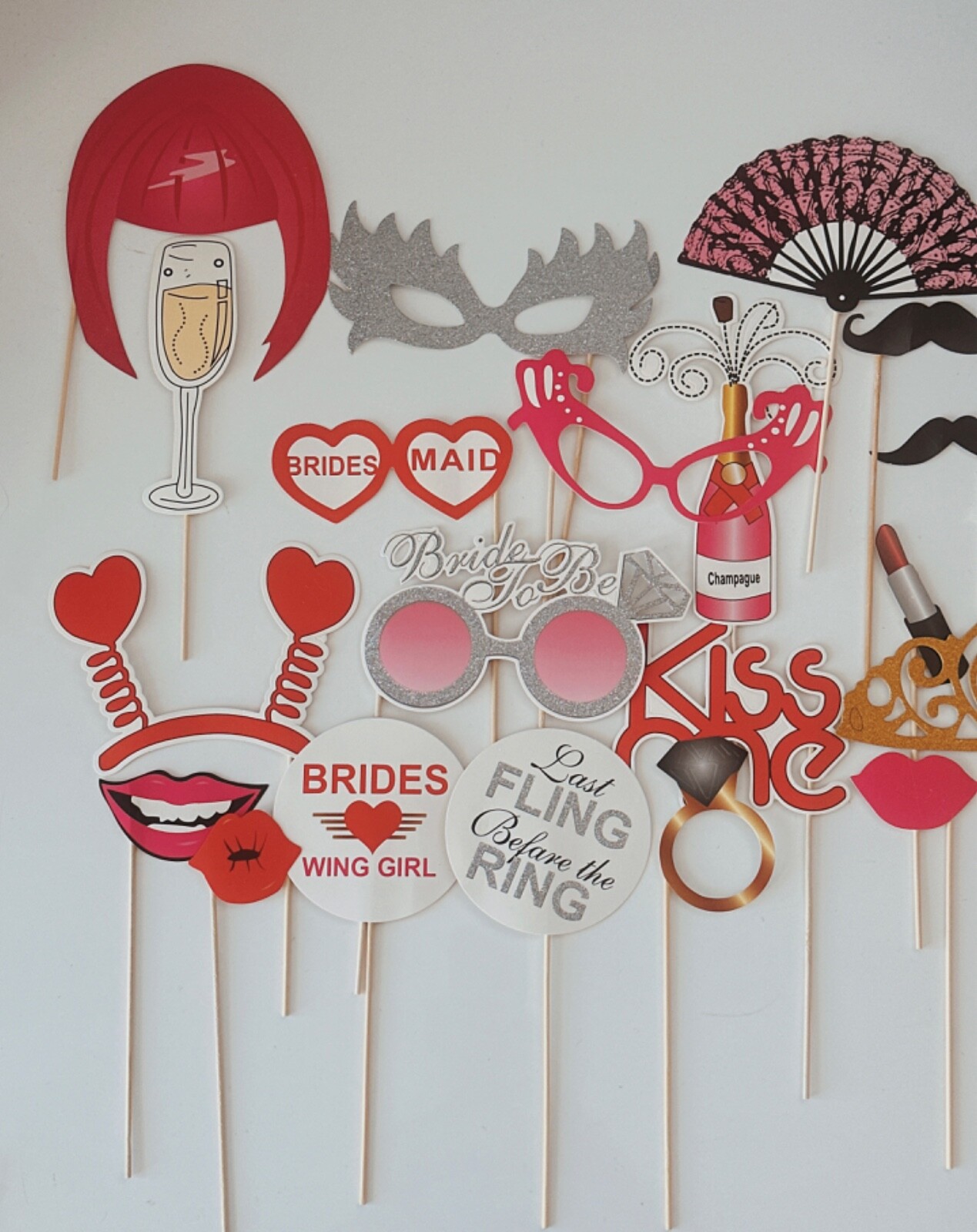 Bride to be Bachelorette Hen Night Party Selfie Photo Booth Prop Fun Game Decor