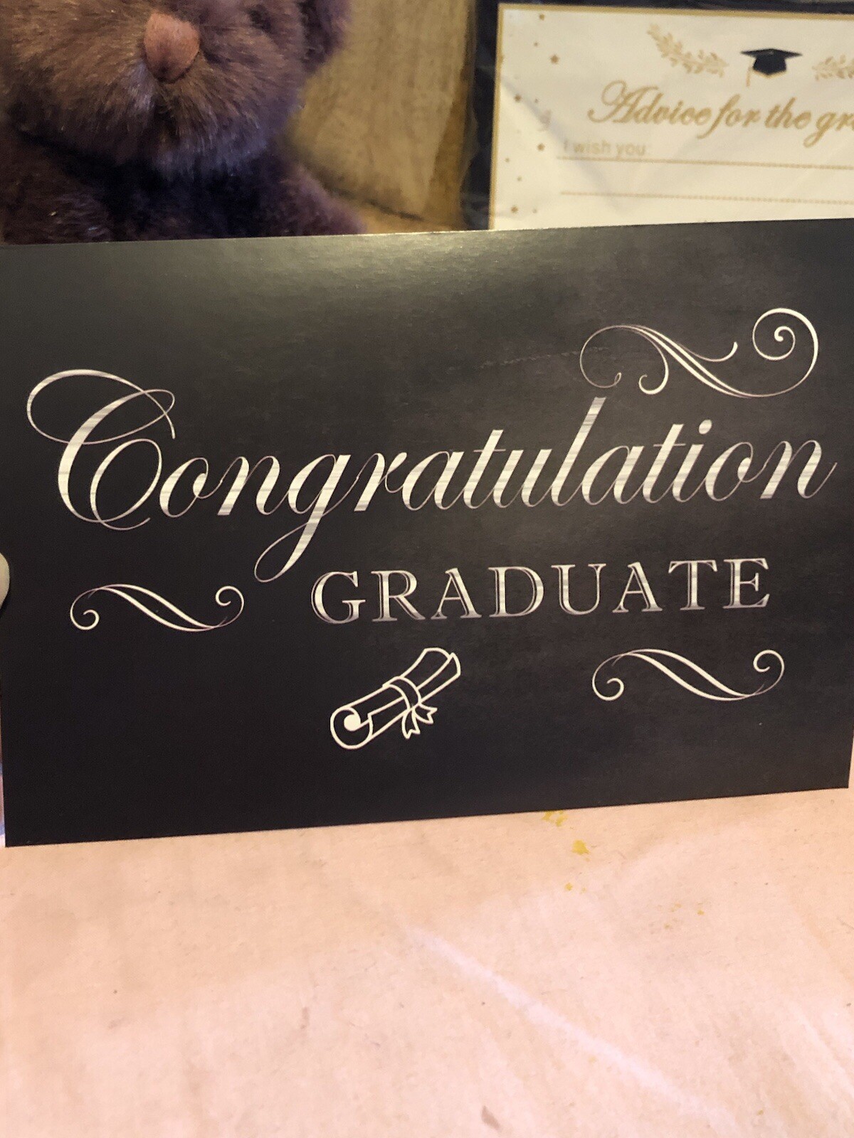 Graduation Gift Bear, Cake Topper/decor, Set Of 32 Advise For The Graduate Cards