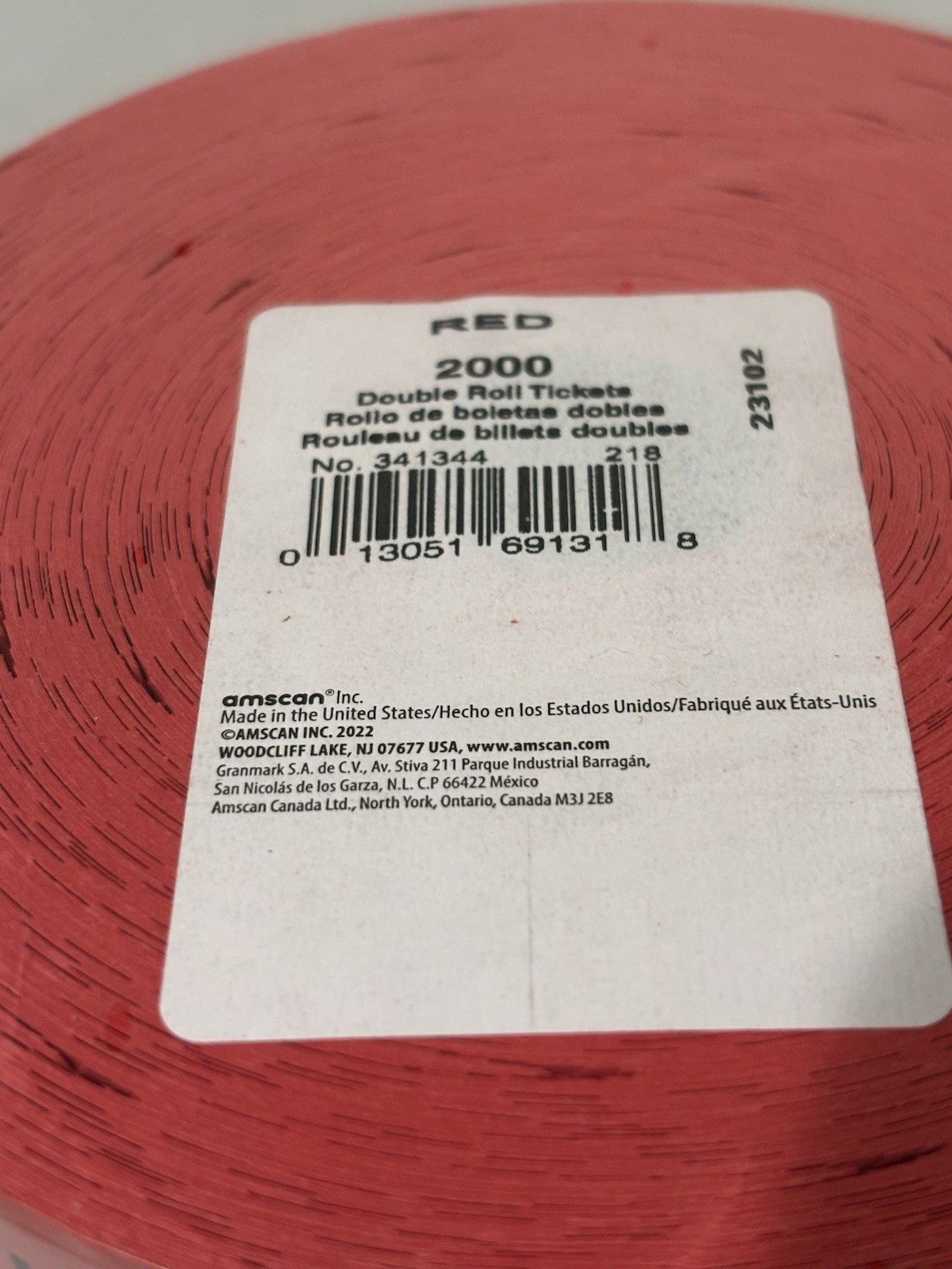 Raffle Tickets Roll of 2000 Double Stub 50/50 Fund Raiser Events FREE SHIPPING