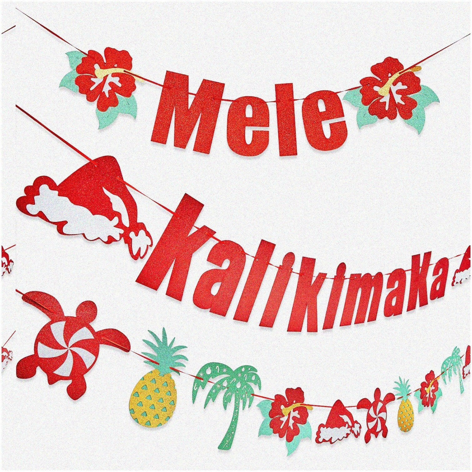 Hawaiian Holiday Banner Set for Family Home