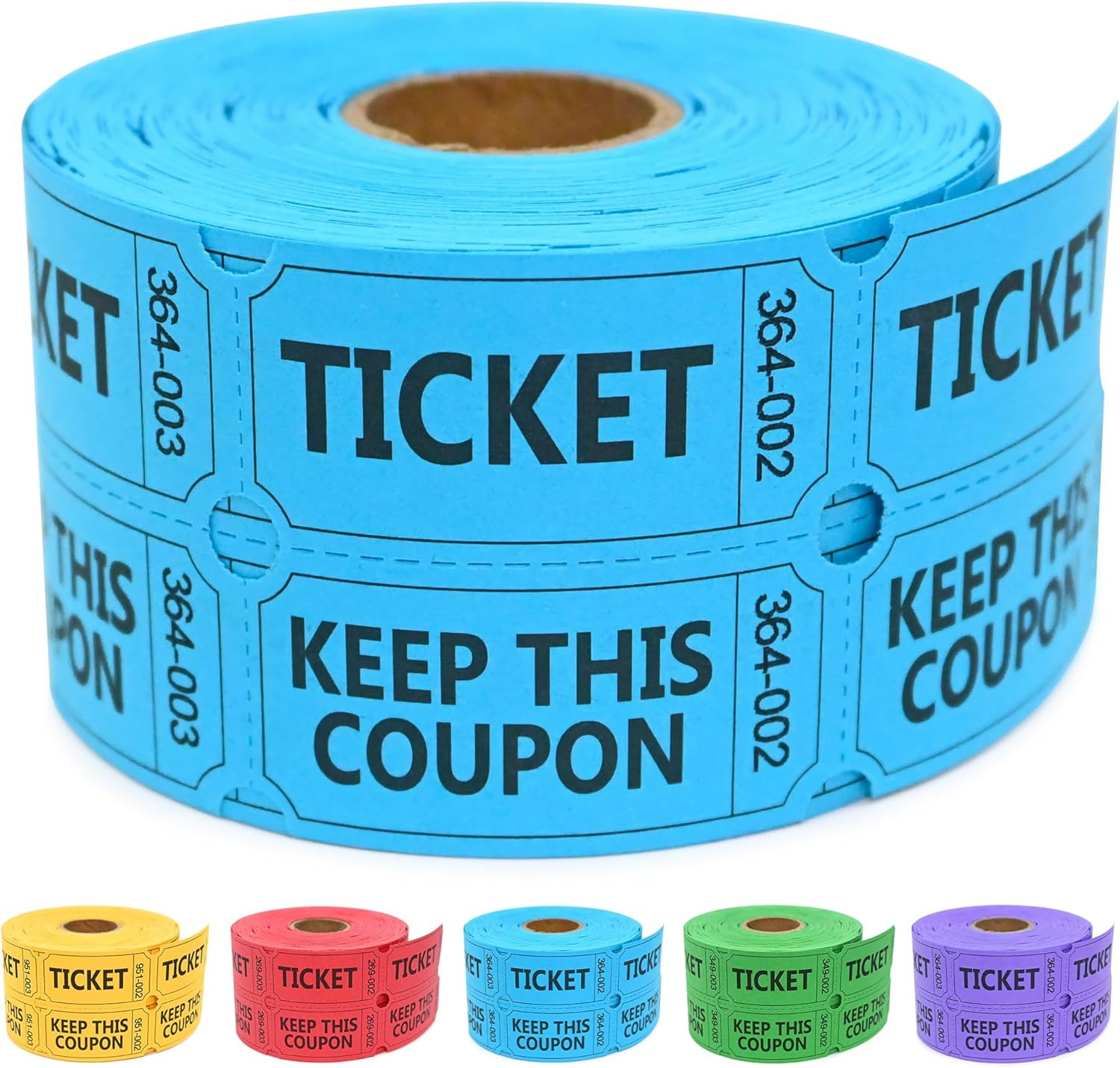 ESSENTIAL 500 Raffle Tickets Double Roll, Raffle Tickets Roll with Name and Phon
