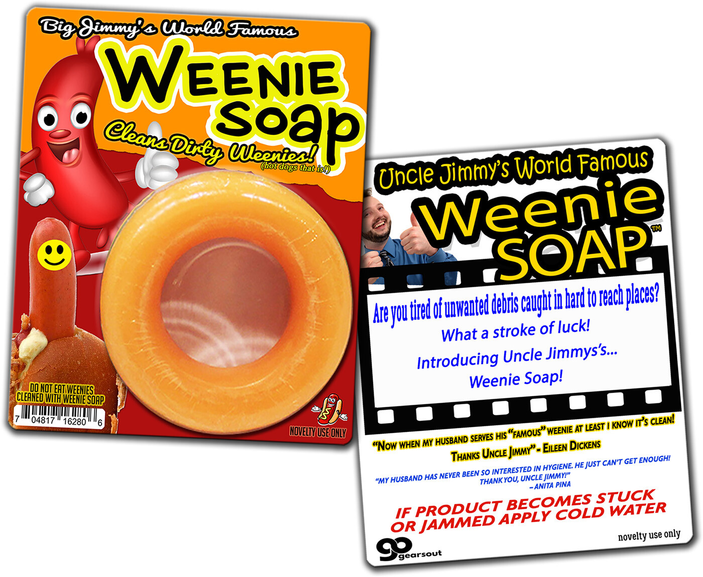 Weenie Soap – Cleans Dirty Wieners – Fun Novelty – Funny Men’s Gag Gift Joke