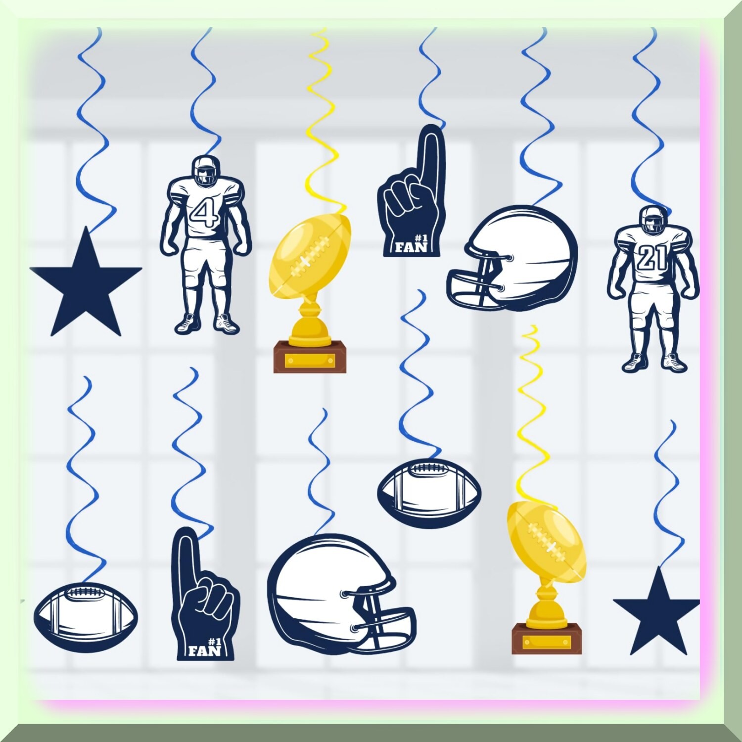 24-Piece Football Party Decorations Set