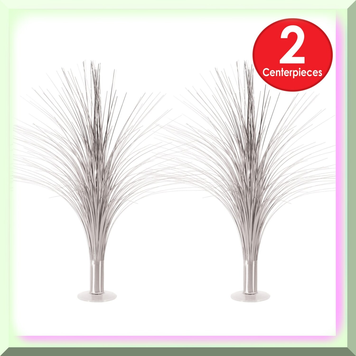 Silver Metallic Spray Centerpieces for Celebrations