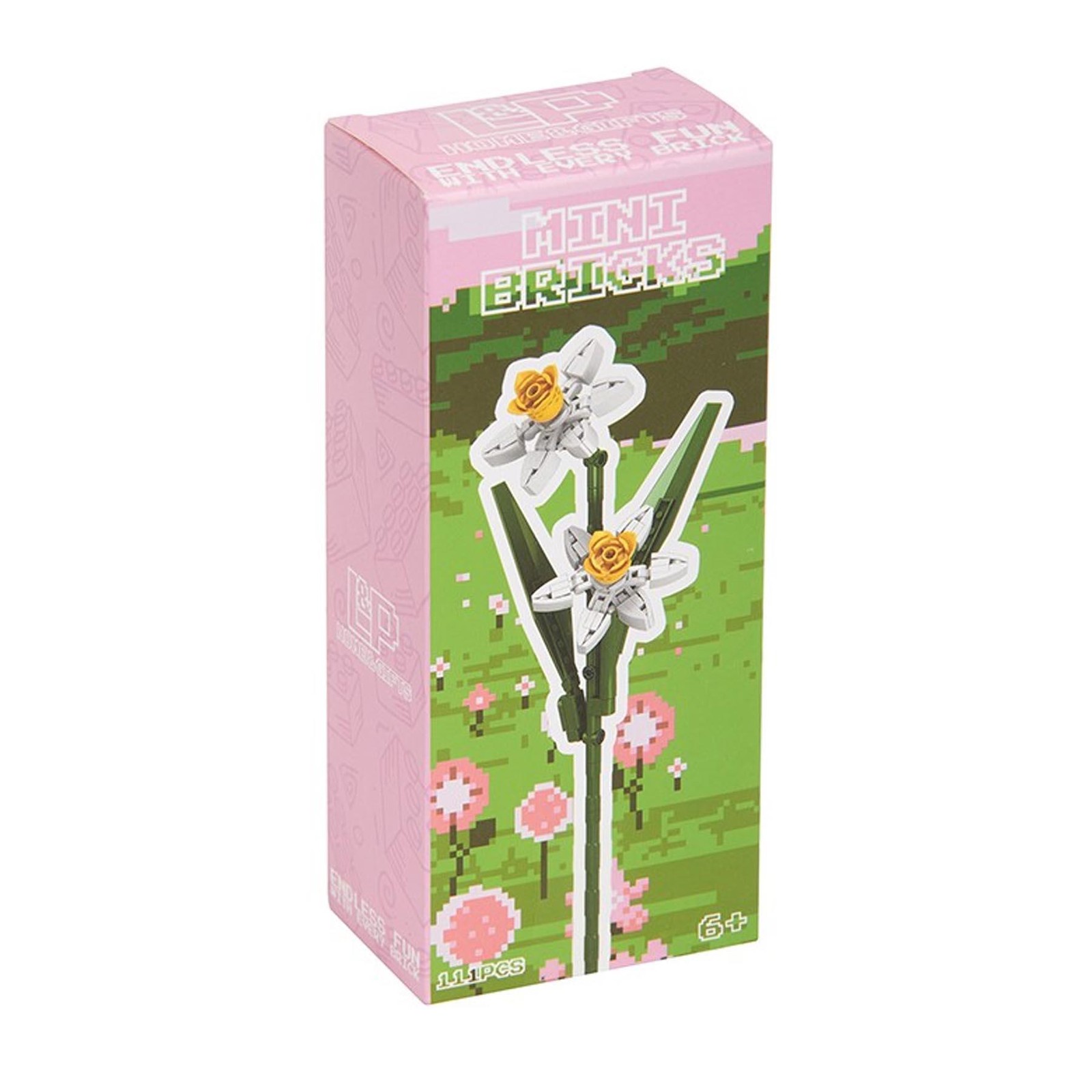 Mini Bricks Daffodil Flower 111pc Building Blocks Set Ideal for Gifts for Her