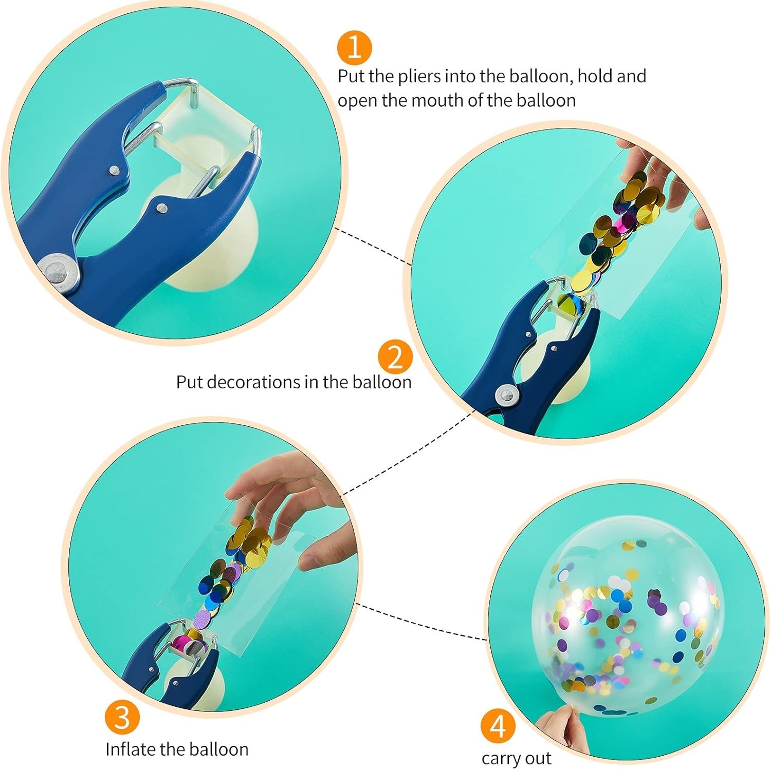 Ergonomic Balloon Stuffing Tool – Durable Stainless Steel with Non-Slip Grip