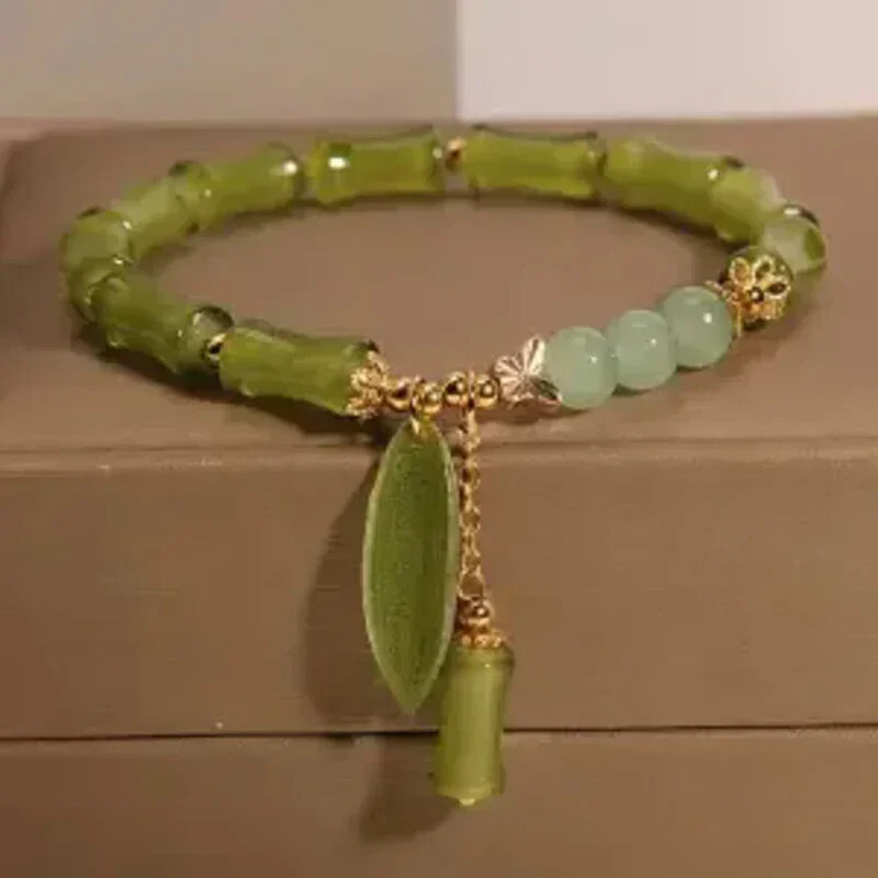 Chinese Style Bamboo Jade Bracelet Women’s Light Luxury High-Grade Bracelet Gift