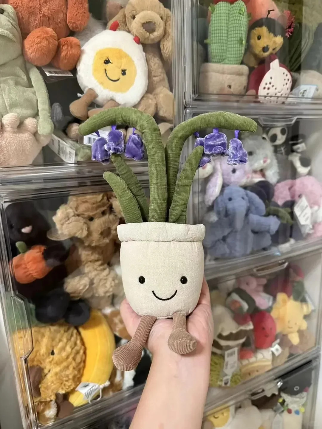 Food Stuffed Doll Bluebell Flower Potted Plush Doll Soothing Companion Toy Gift