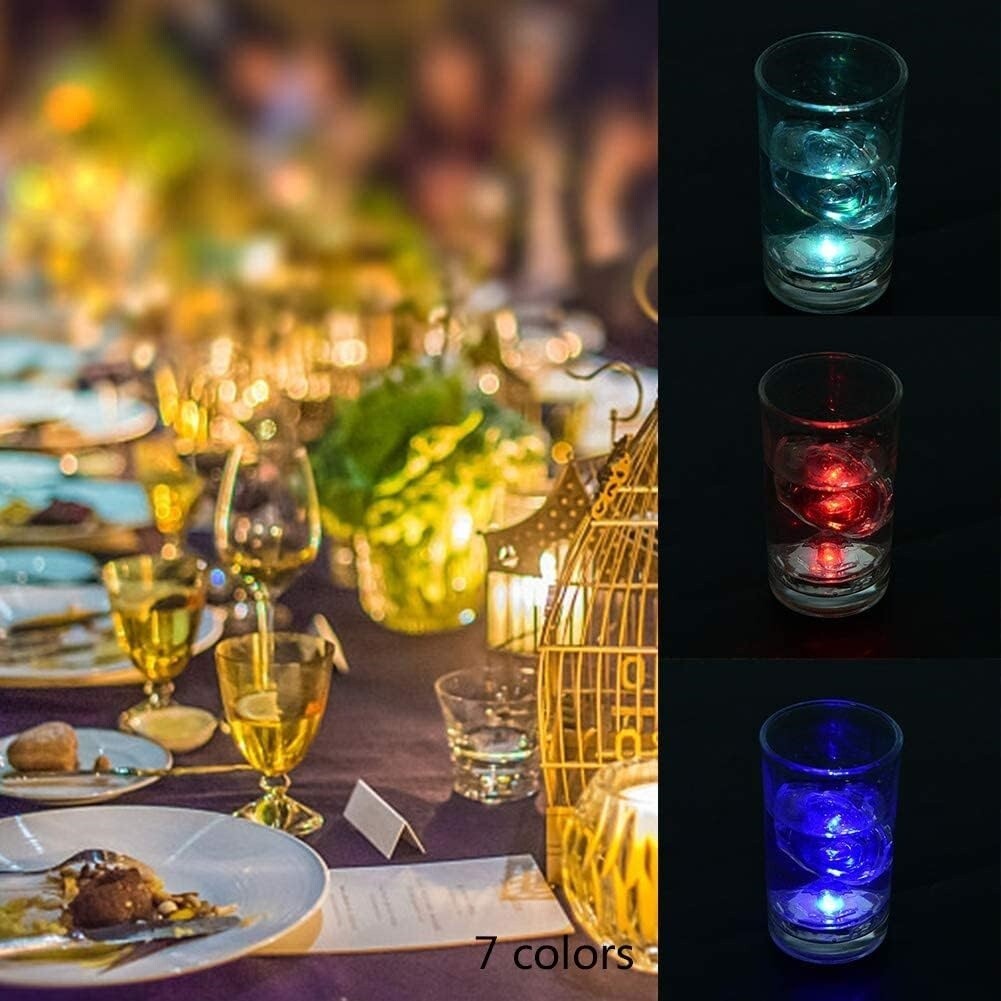 Luces LED En Cubos De Hielo Para Fiestas, Bares Bodas Club 24 Pcs Reutilizables