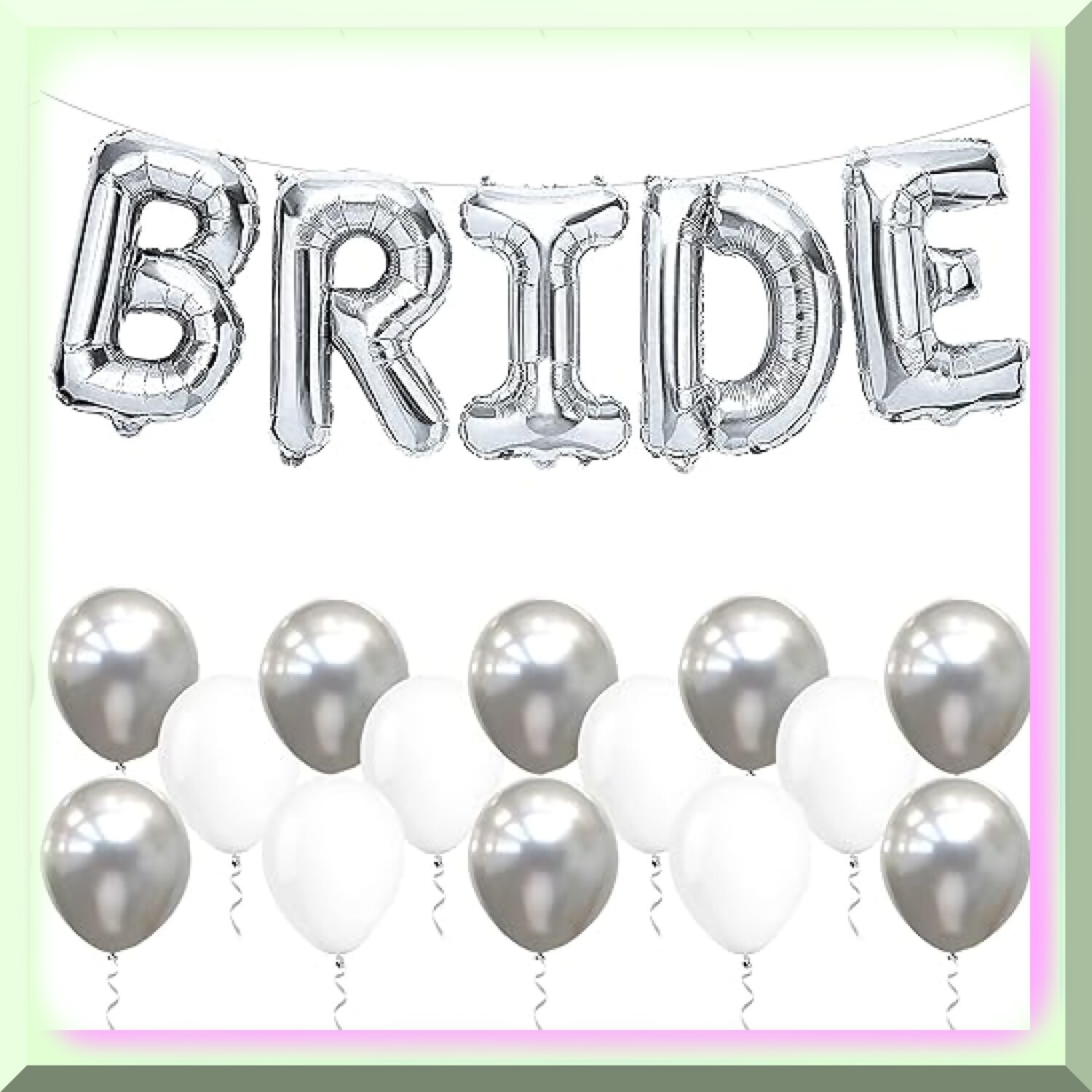Silver Balloon Set for Bachelorette Party