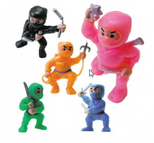 10 Ninja Fighters Figures Bulk Wholesale Cake Toppers Toy Birthday Party Favors