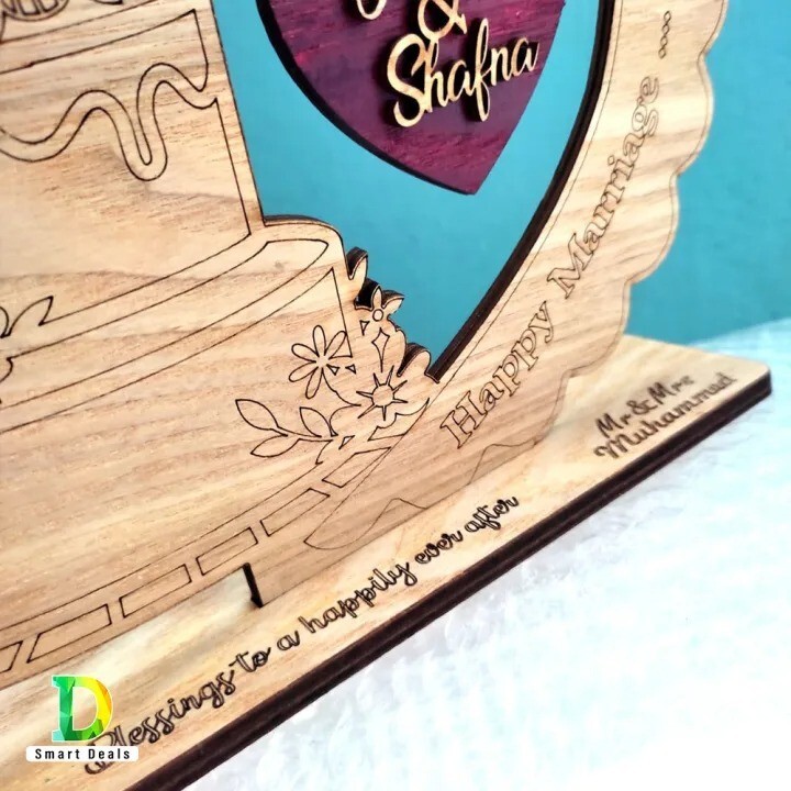 Customised Wooden Gift With Name for anniversary Birthday wedding valentine gift
