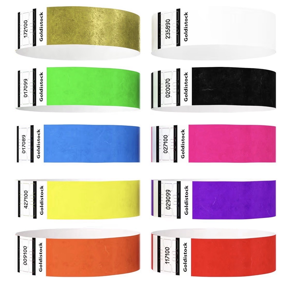 Event Wristbands Top 10 500 Count Variety Pack ¾” Arm Bands Tyvek Numbered NEW