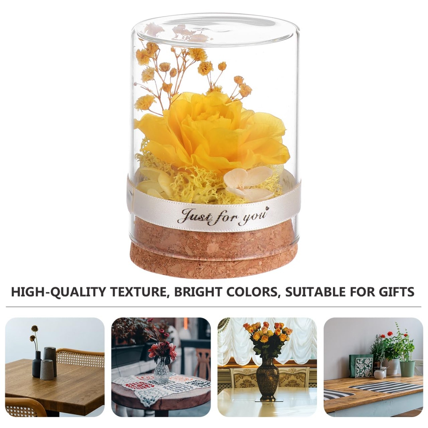 DOITOOL Eternal Rose in Glass Dome Immortal Flower for Women, Forever Flower …