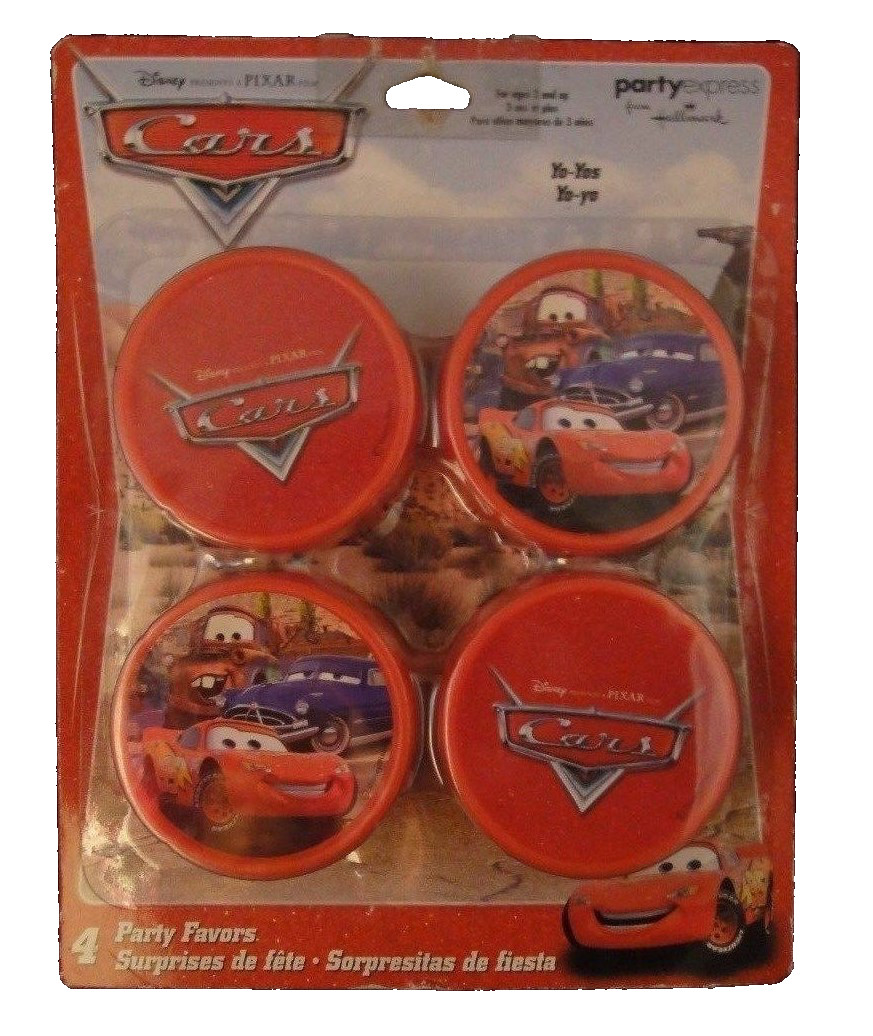 Hallmark Party Express Disney Pixar Cars Party Favors 4 Yo-Yos