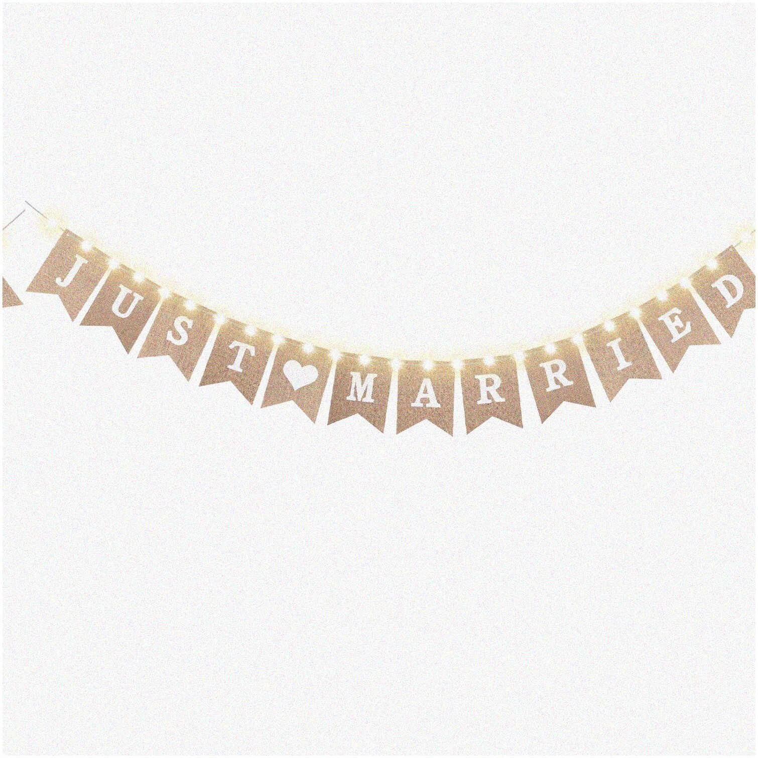 Enchanted Ever After LED Fairy Light Burlap Banner
