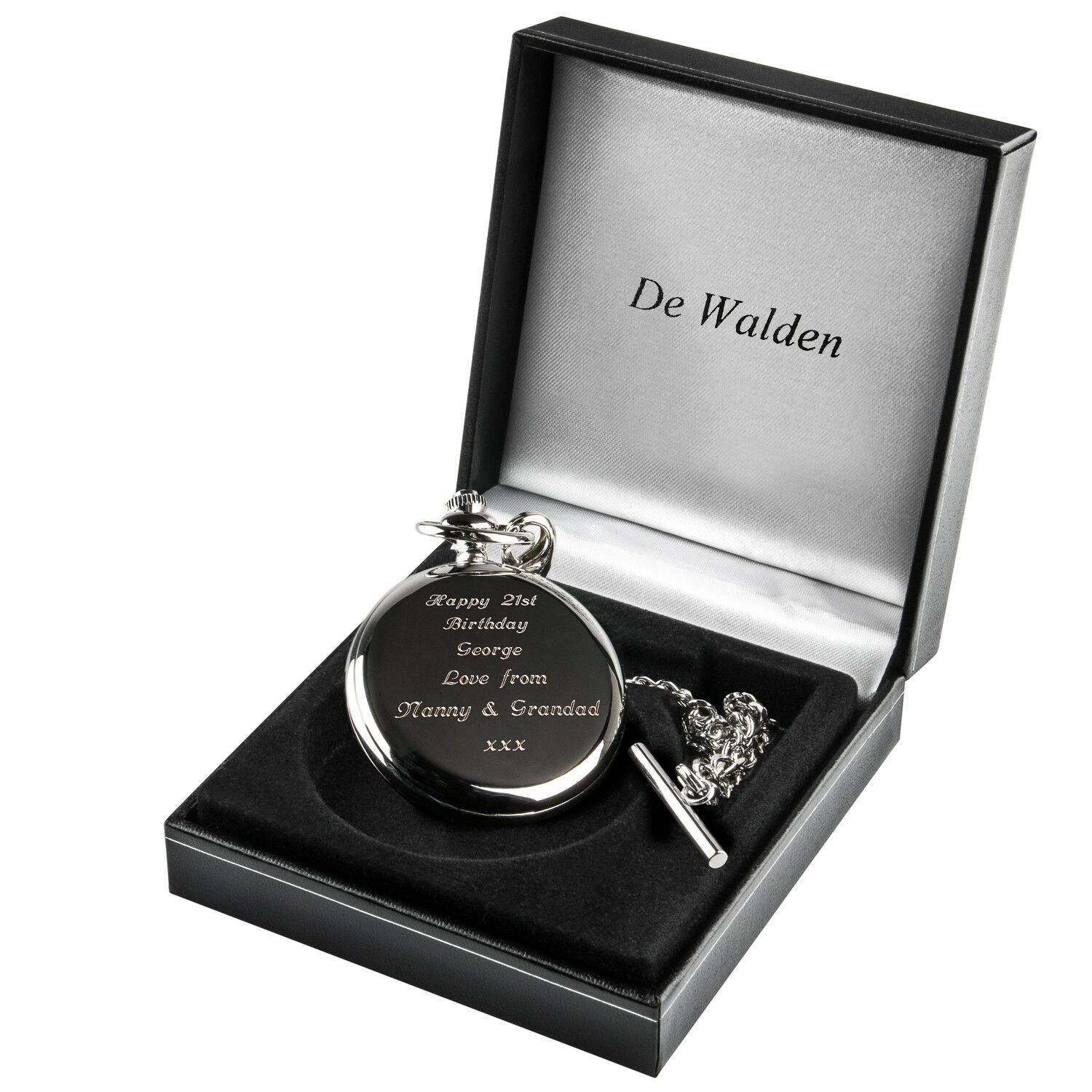 50th Birthday Engraved Mens Pocket Watch Son Brother Grandad Dad 50 Years Gifts
