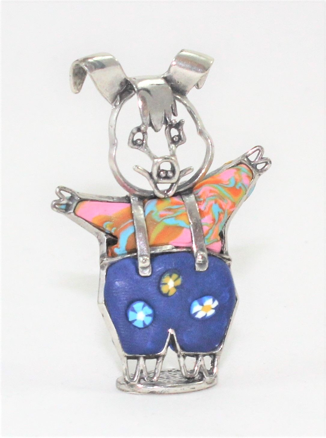 10 Baby Favors Boy Birth Piglet Blue Red Silver 925 Vintage