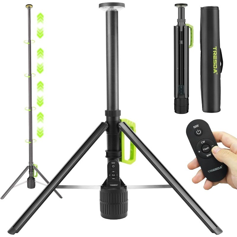 Rechargeable Telescopic Camping Light, 3000LM LED Work Lights on Stand,Hight