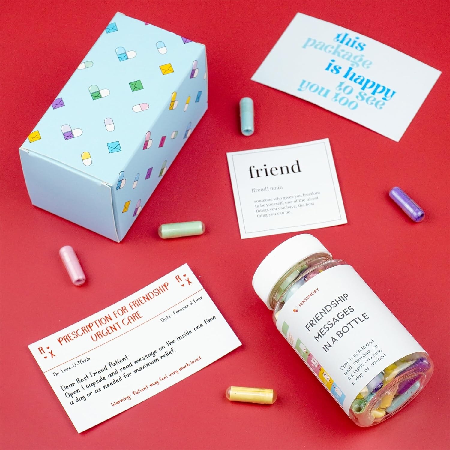 50 Friendship Capsule Letters Messages in a Bottle, for Women, BFF, Sister Gifts