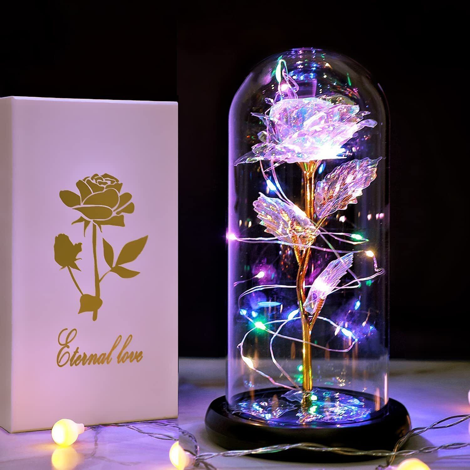 Valentine Eternal Rose Flower LED Rose Girlfriend Special Gifts