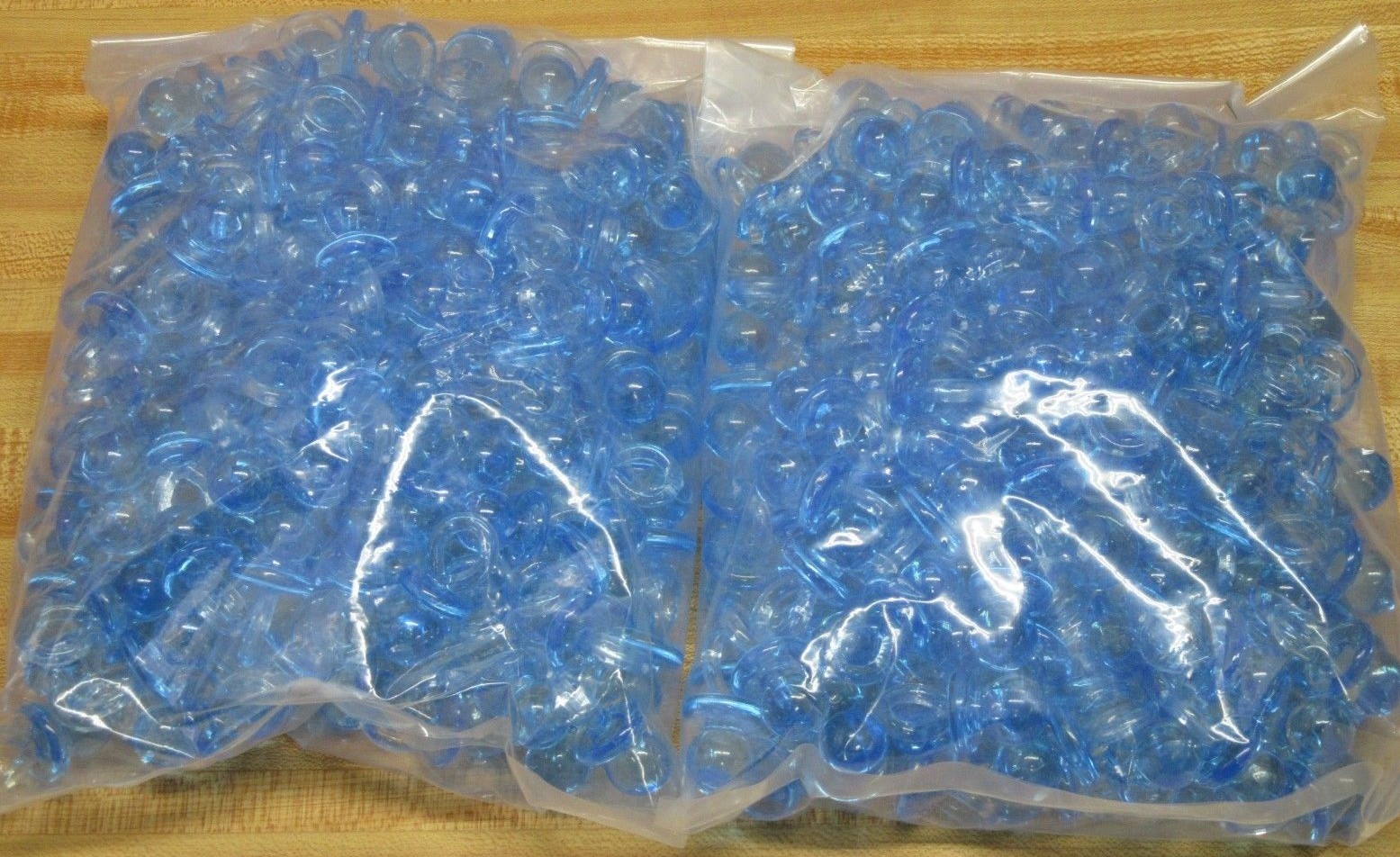 Lot of 288 Blue Miniature 1-1/2″ Acrylic Plastic Pacifiers Baby Shower Decor