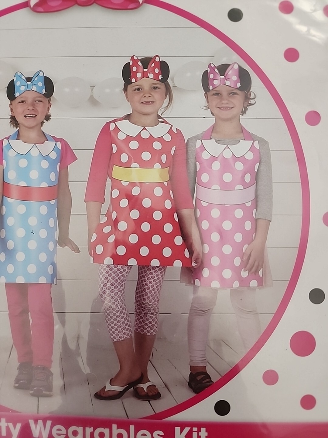 Disney Minnie Mouse Party Wearables Kit 8 Character Headpieces & 8 Wearables