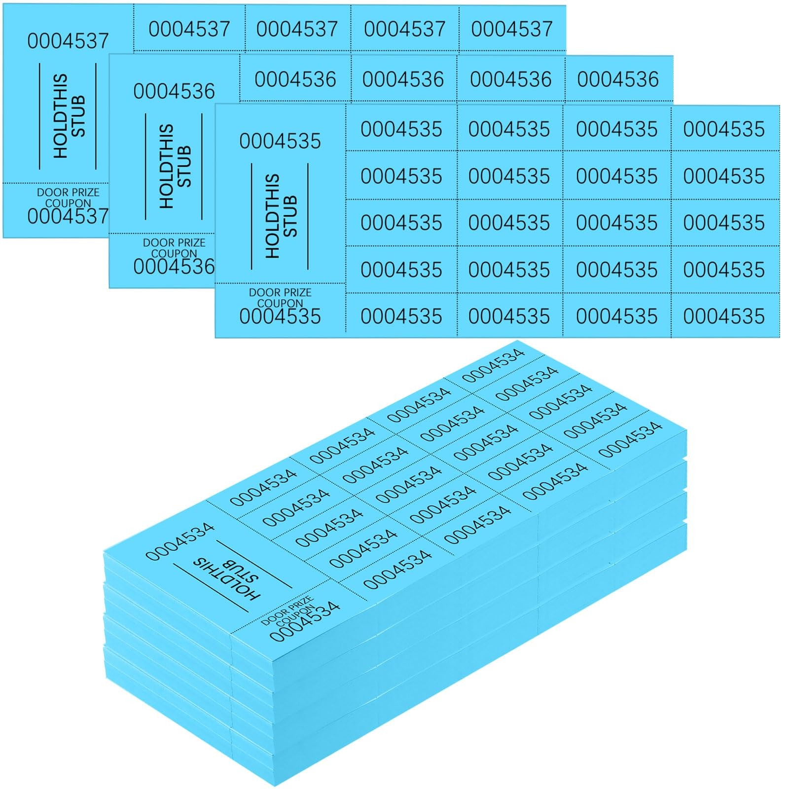 504 Sheets 20 Bid Raffle Tickets Chinese Silent Auction Event Lake Blue