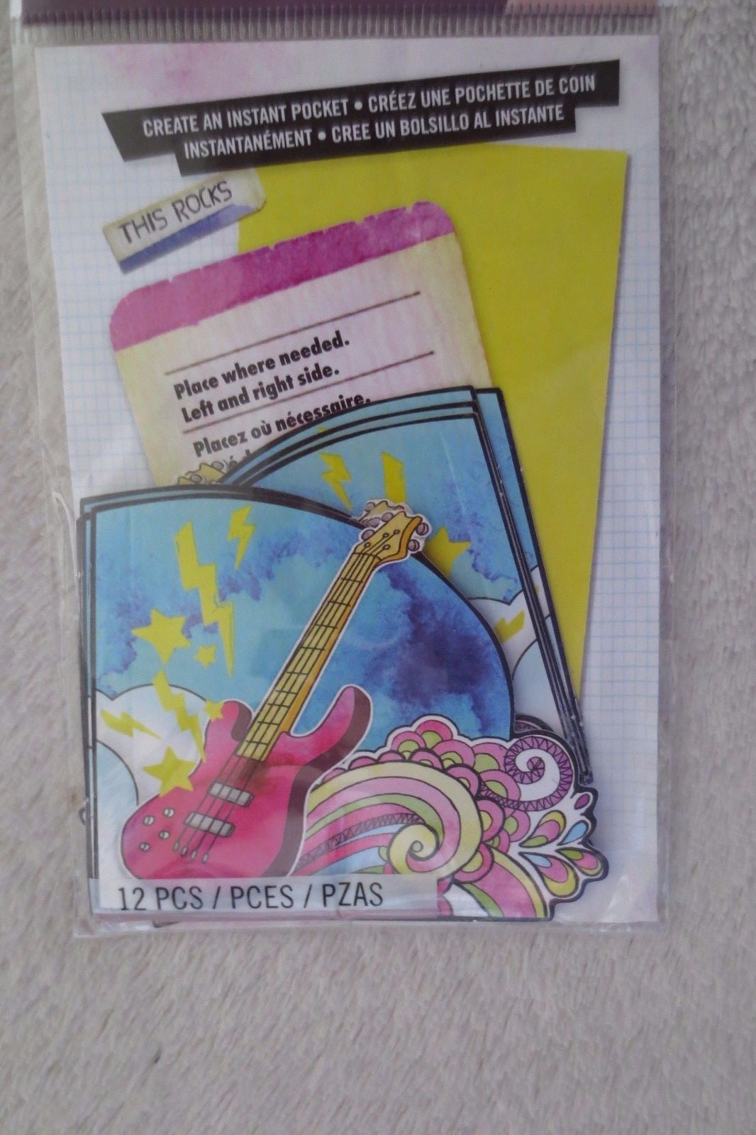 Sticko Ek Success Guitar Pockets Scrapbook More New