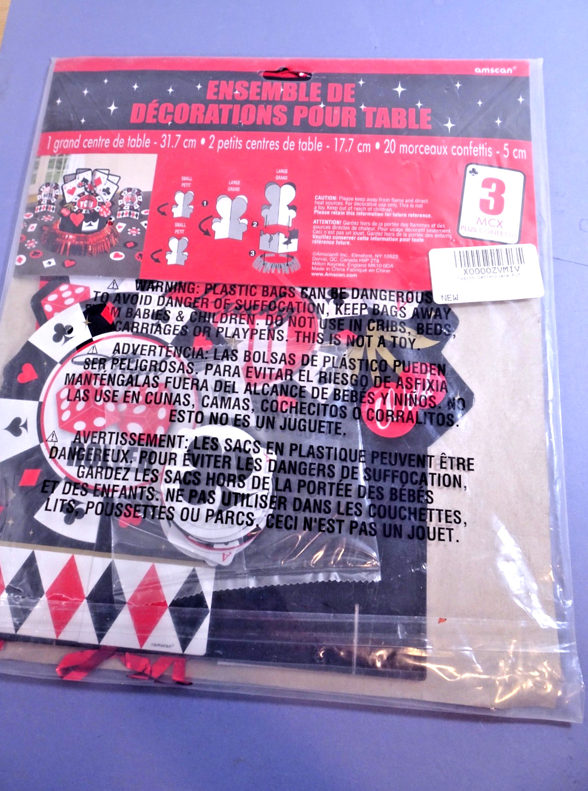 23 pcs Card Game Casino Night Gambling TABLE DECORATING KIT Decoration NEW