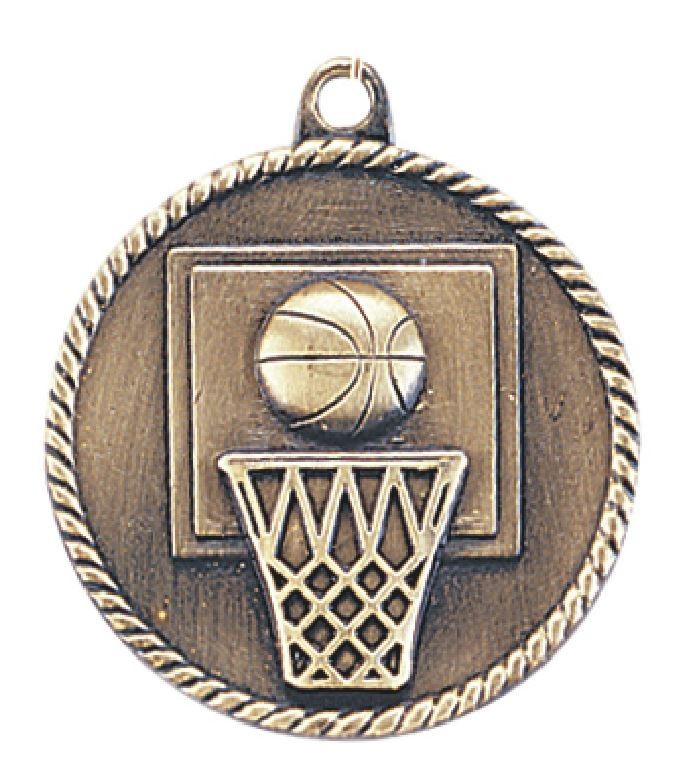 Basketball Medal Award Trophy With Free Lanyard HR710 School Team Sports