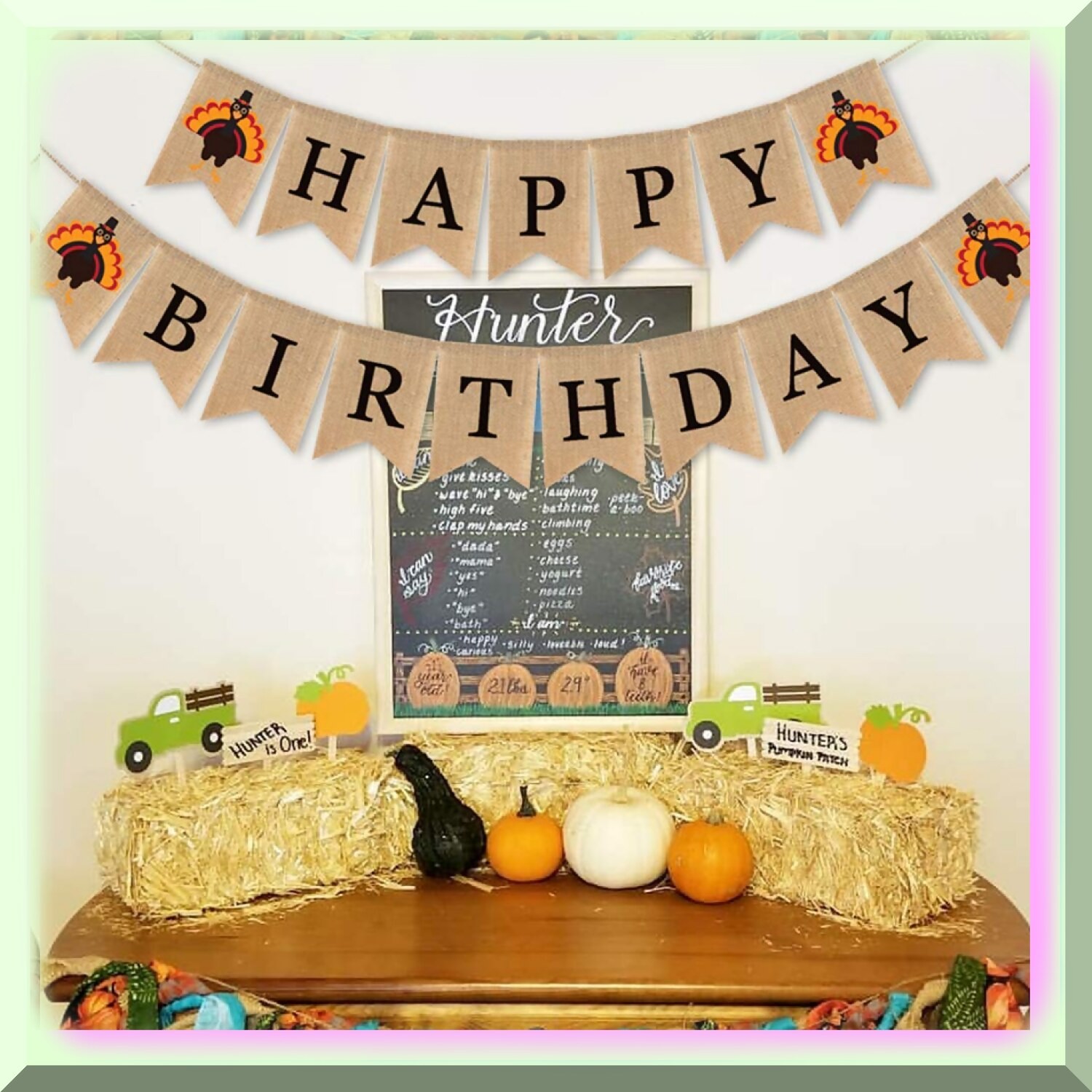 Rustic Burlap Party Bunting Eco-Friendly Garland