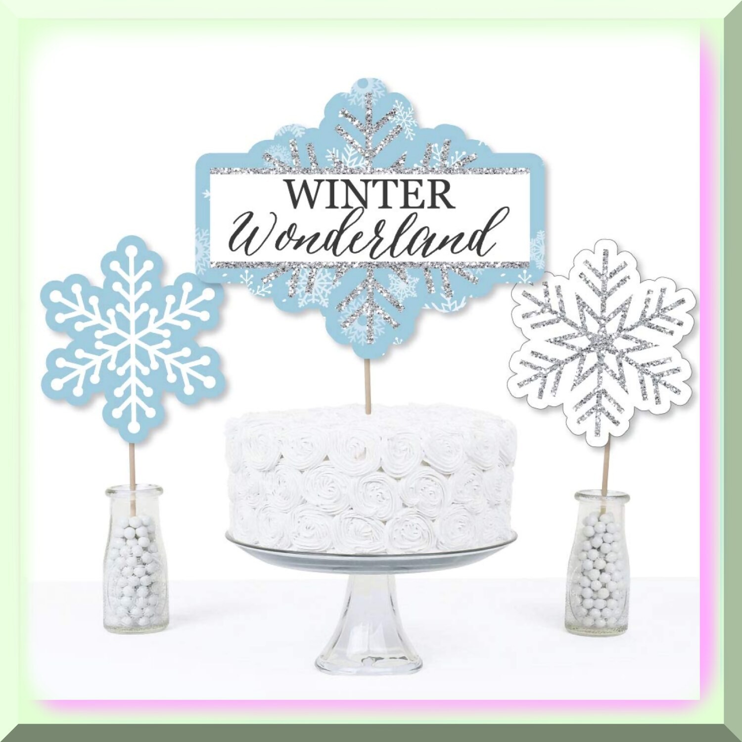 15-Piece Winter Snowflake Table Decor Set