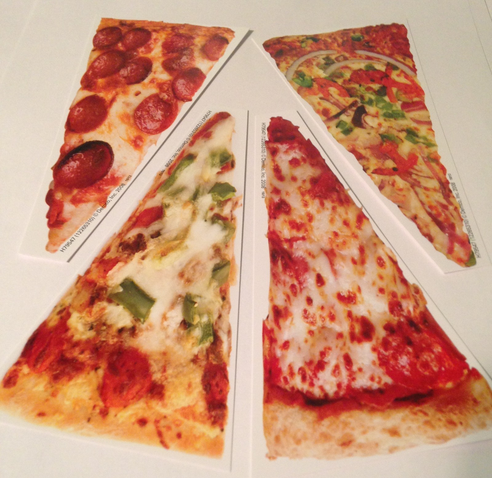 NEW! 48 PIZZA SLICE SHAPED BOOKMARKS PARTY FAVOR REWARD BOOK CLUB FOOD CLASS