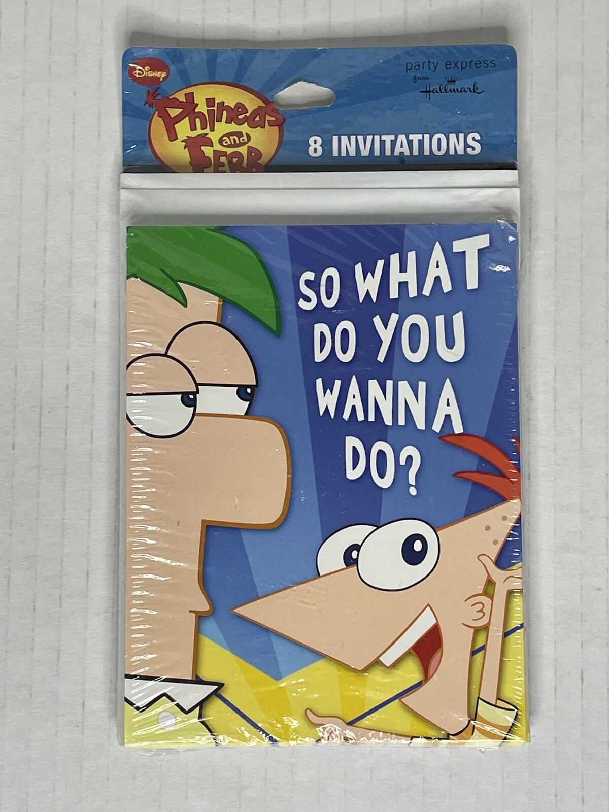 NEW*Disney*PHINEAS AND FERB*8~INVITATIONS PARTY SUPPLIES*Birthday*