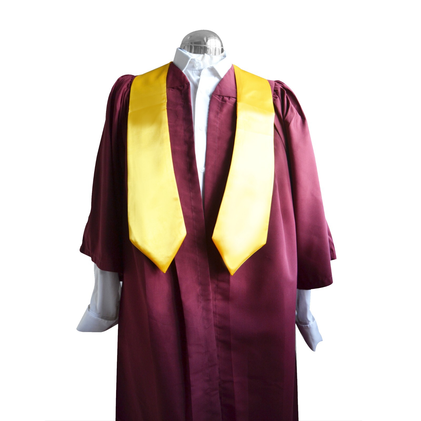 Choir Robe Gown/Sash Stole Set Burgundy Women/Men Priest Church Graduation
