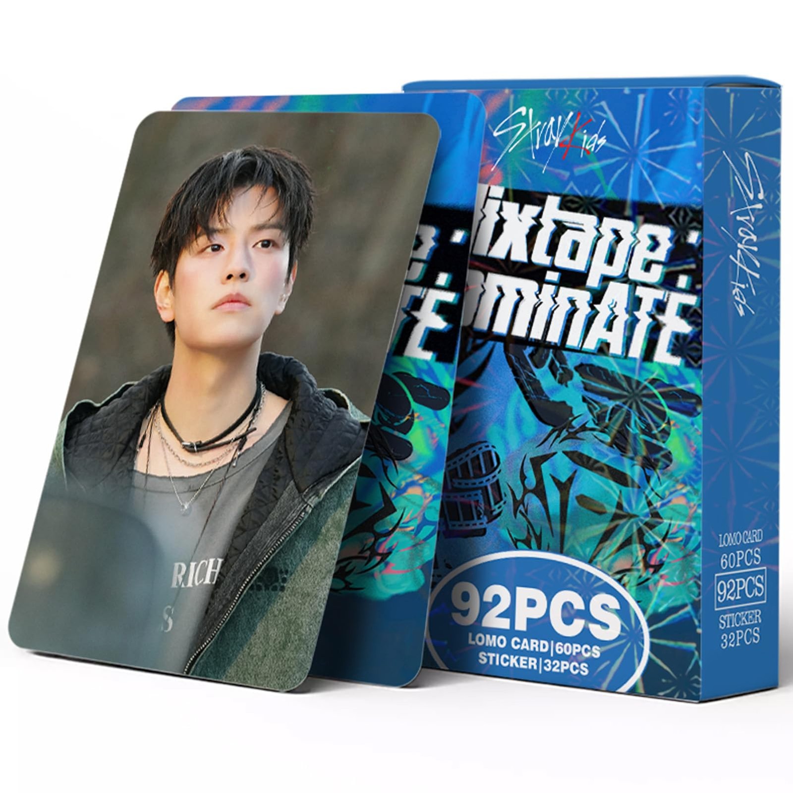 KPOPBP 60 PCS Mixtape Dominate Album Photocards 3.5 x 2.5 x 0.75 inches, Blue