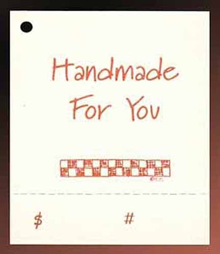 50 HANG TAGS HANDMADE CRAFTS PRICE PERFORATED COUNTRY