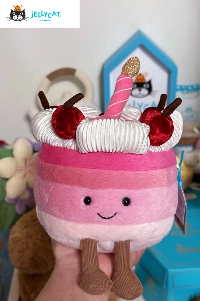 Food Stuffed Doll Cherry Cake With Tags Plush Toys Gifts