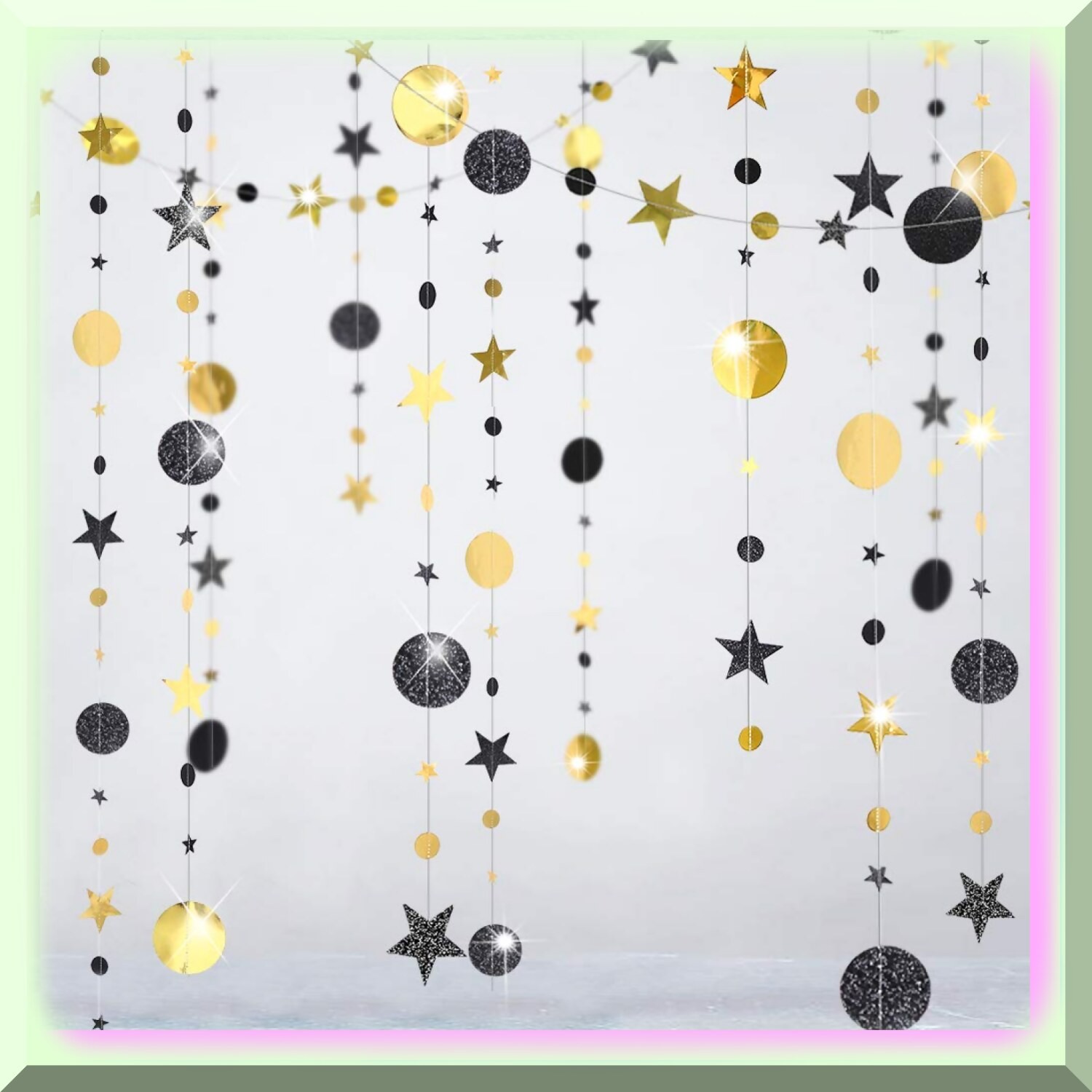 Night Celebration Star and Moon Garland Set