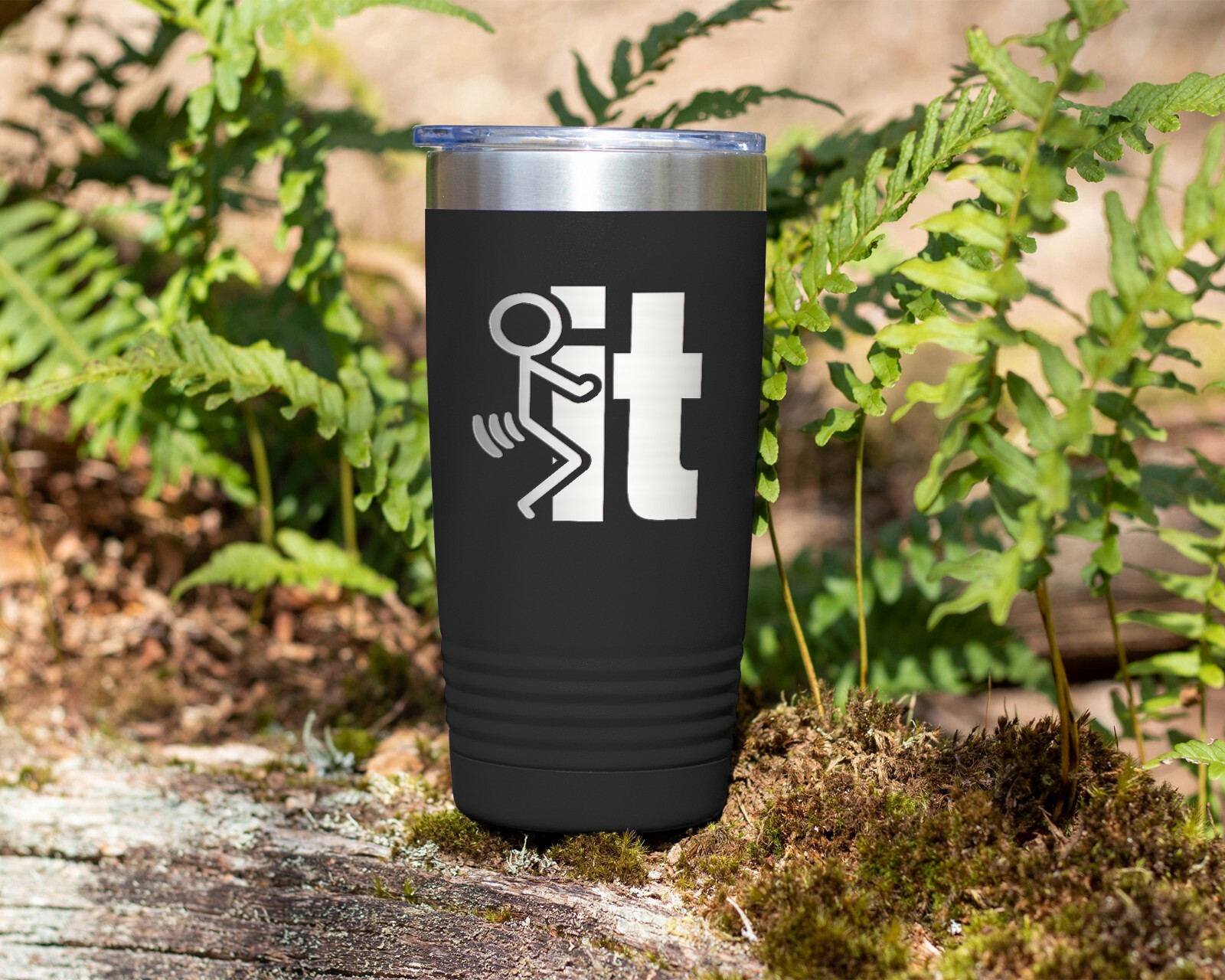 Coffee Tumbler F#@K IT Funny 20 oz. Stainless Steel Travel Tumbler – Black