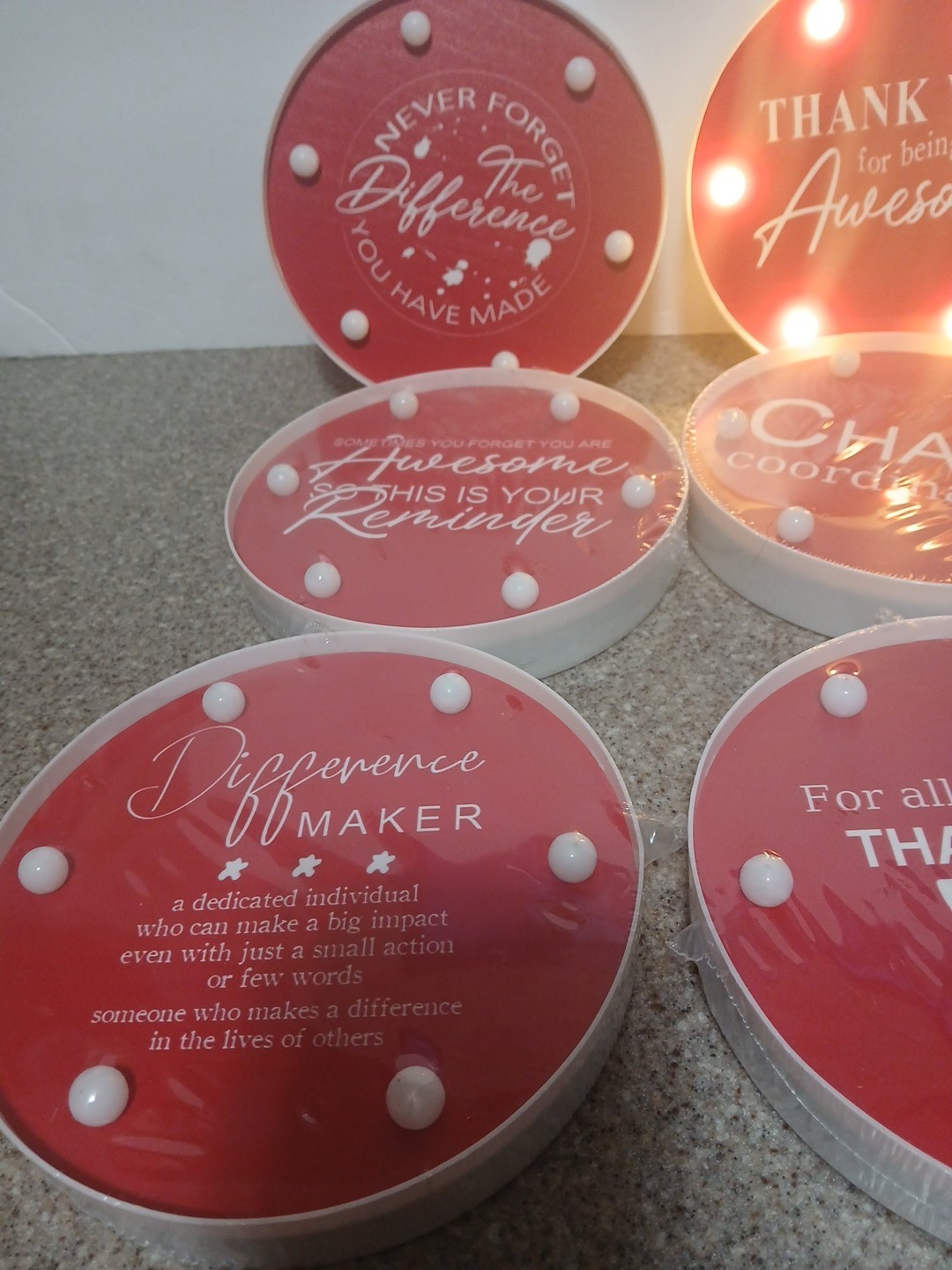 Employee , Coworker, Staff Apprection Light Up Decoration – 8 pieces